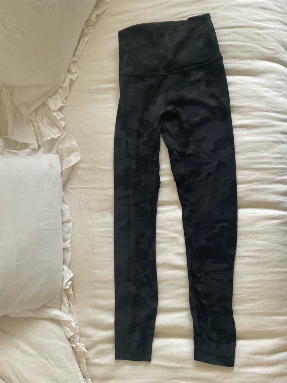 Lululemon High-Waist Black Camo Leggings
